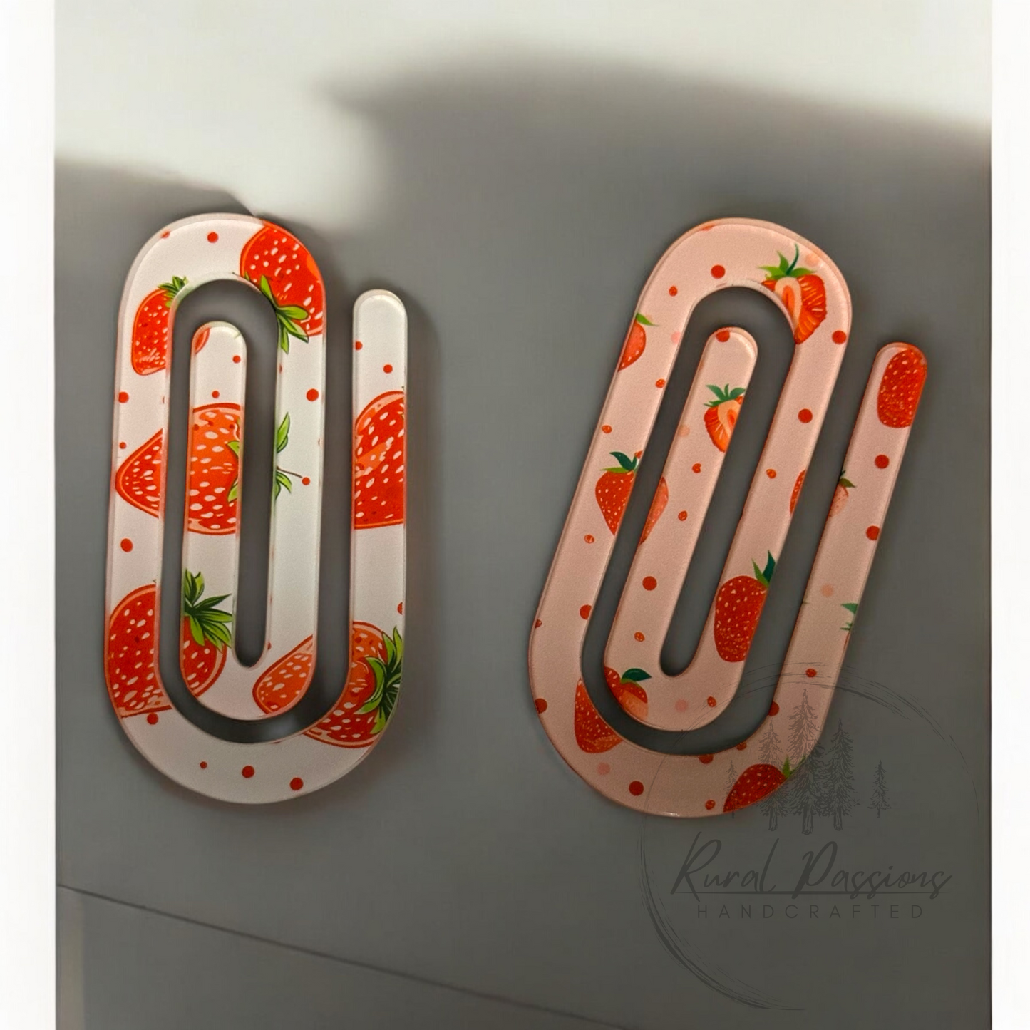 Pink Strawberries Jumbo Paper Clip