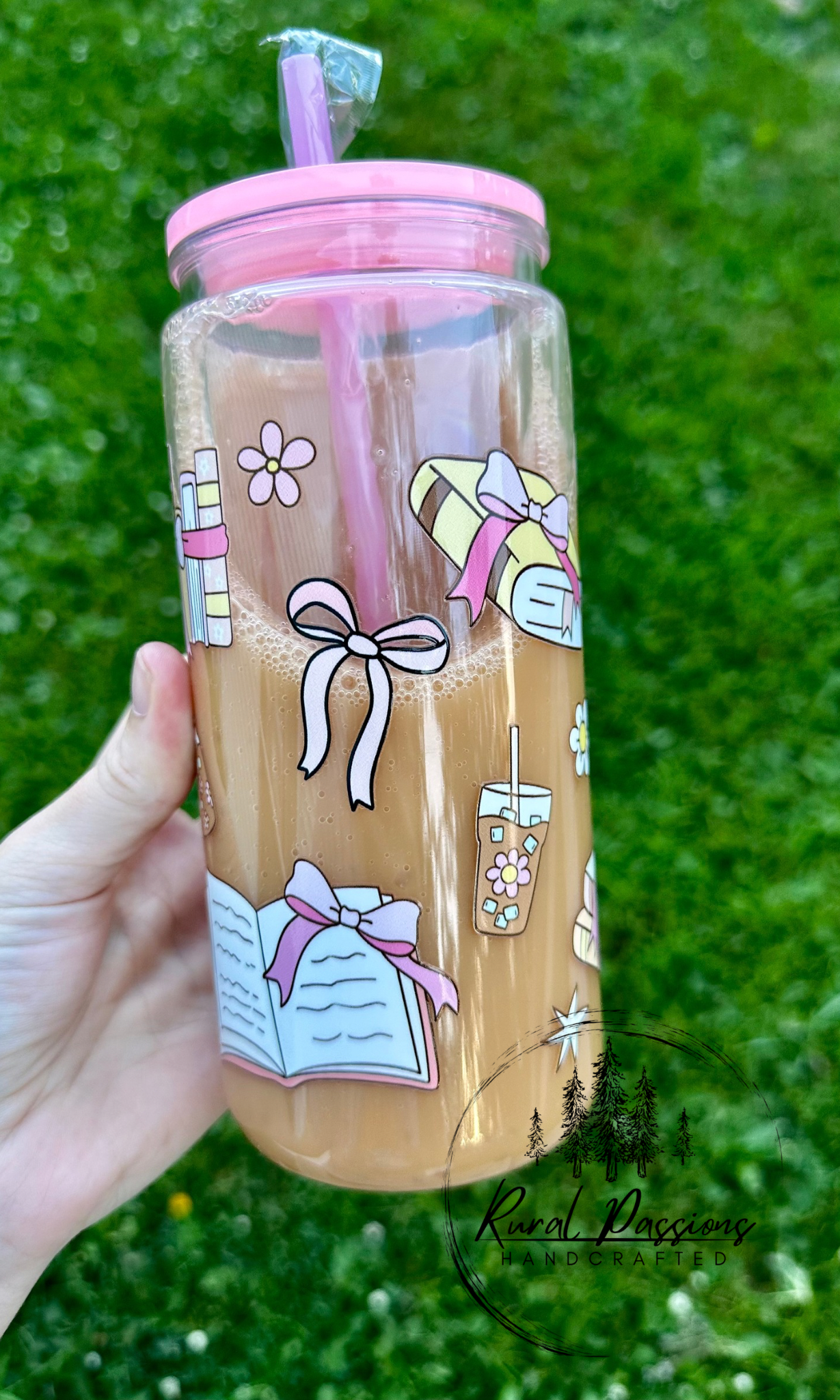 Books Iced Coffee Snow Globe 16oz