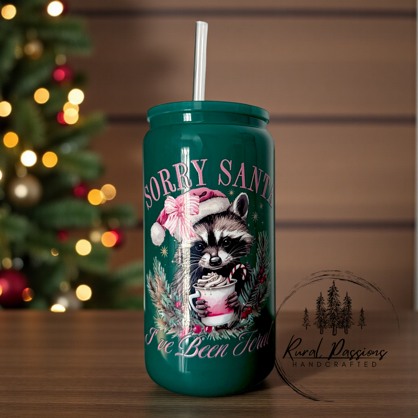 Sorry Santa 16oz Glass Can