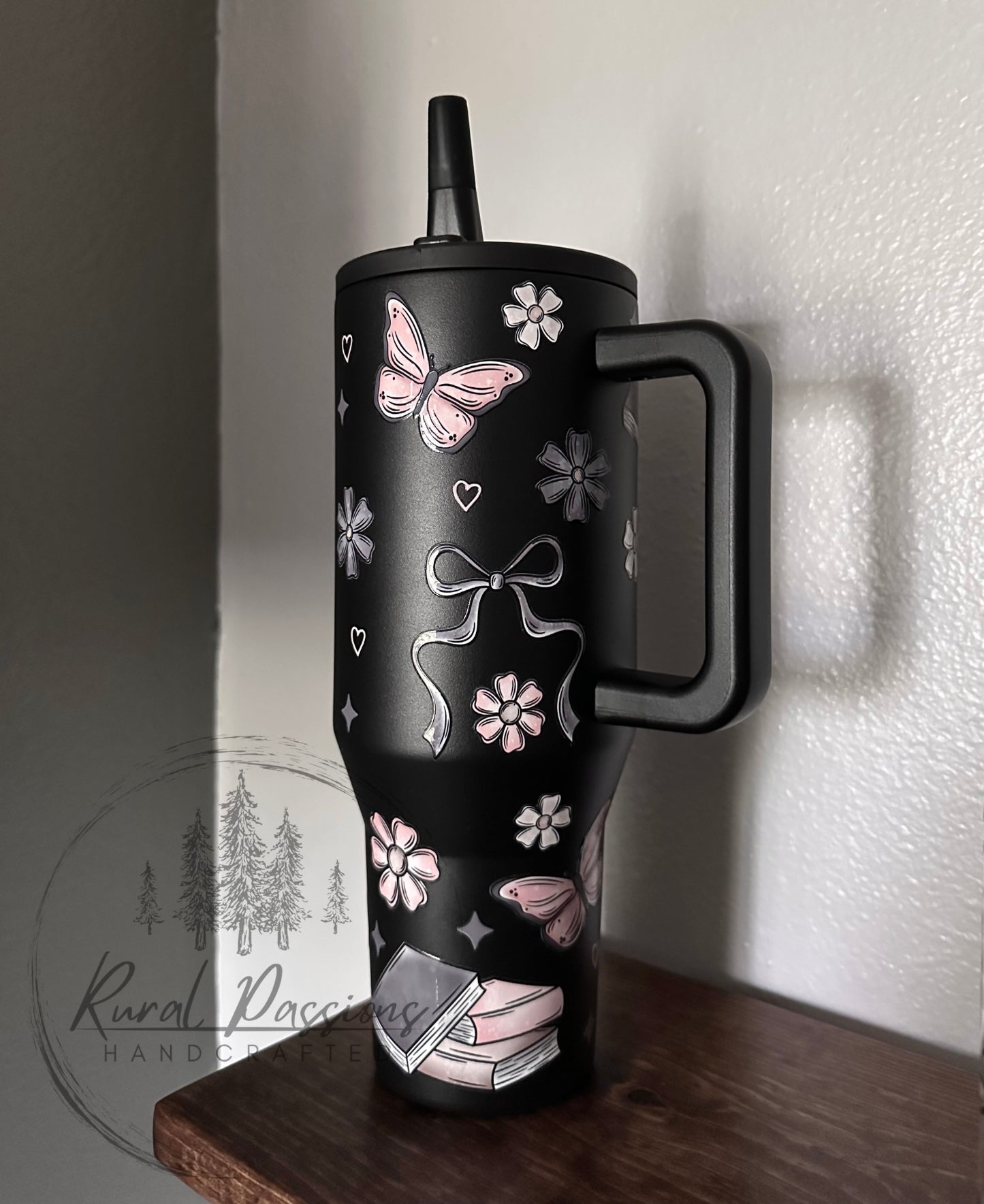 Books and Butterflies 40oz Sipper