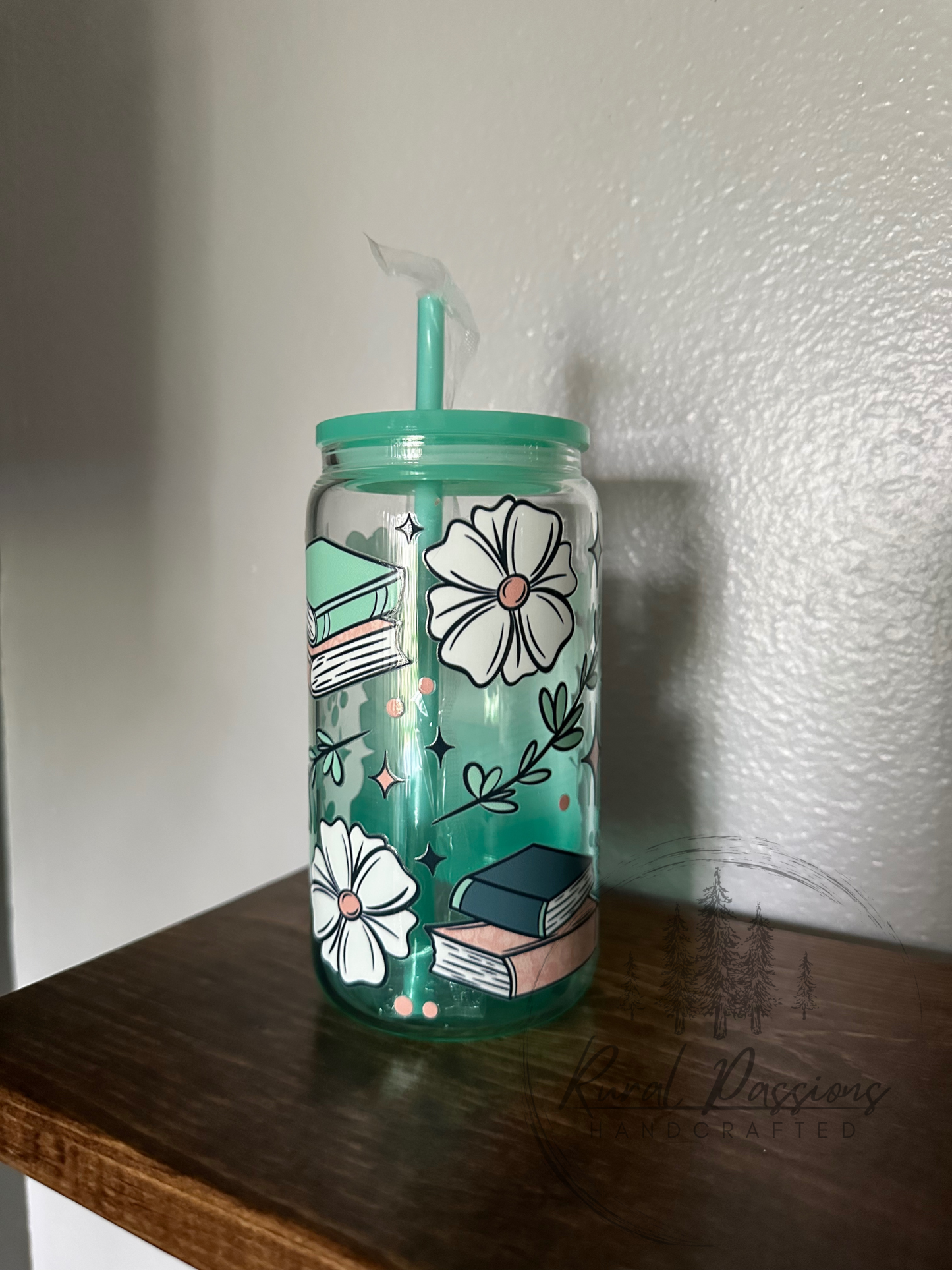 Buy Me Books 16oz Ombré Glass