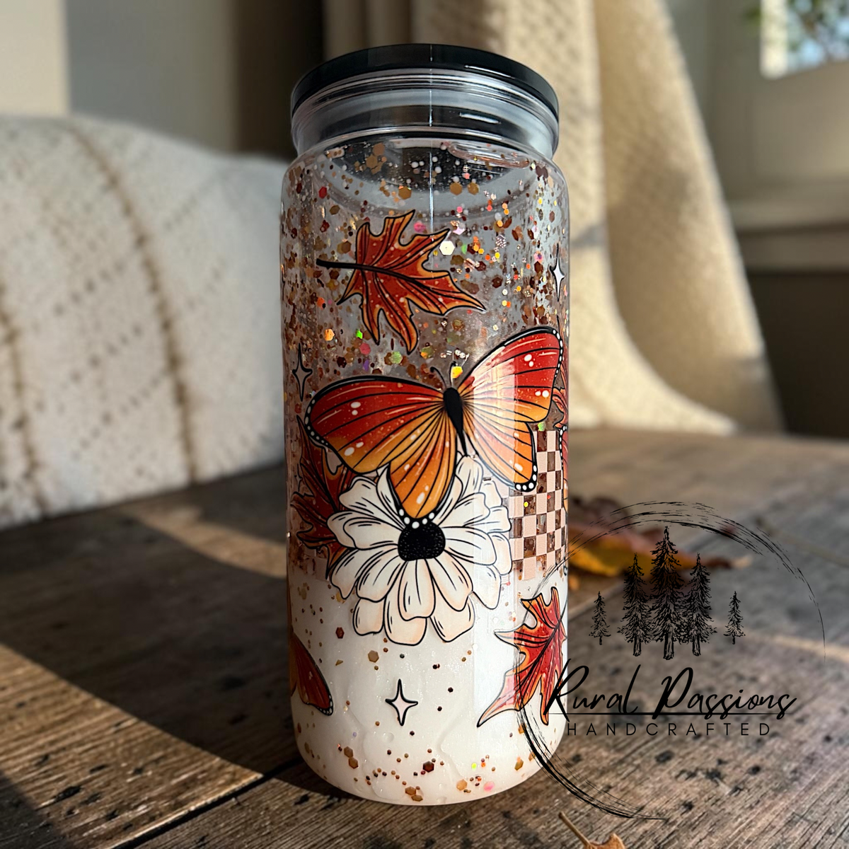 Fall Leaves Lava Acrylic Snow Globe