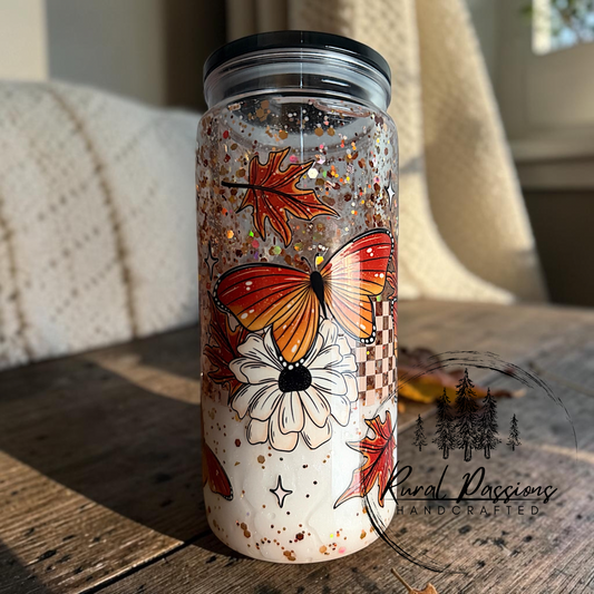 Fall Leaves Lava Acrylic Snow Globe
