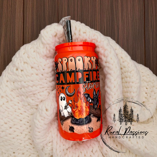 Spooky Campfire 16oz Glass