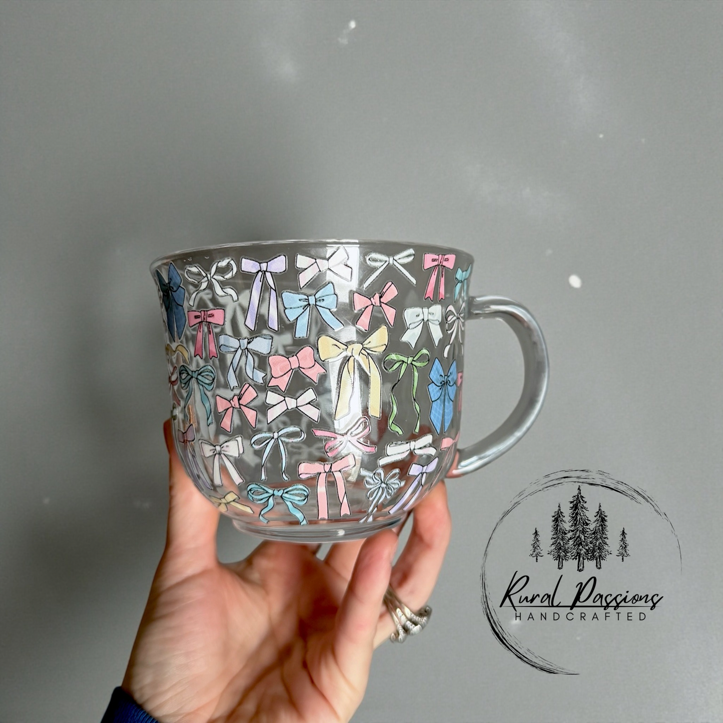 Bows Glass Mug