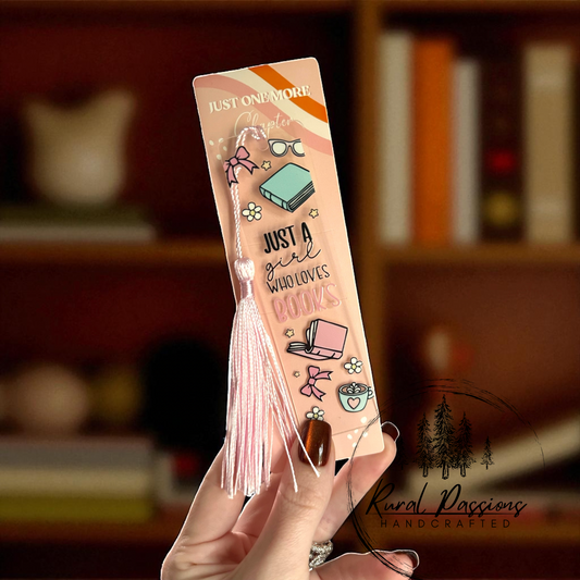 Girl Who Loves Books Acrylic Bookmark