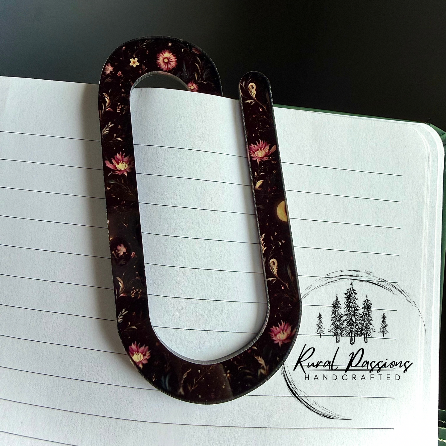 Floral Moons Jumbo Paperclip