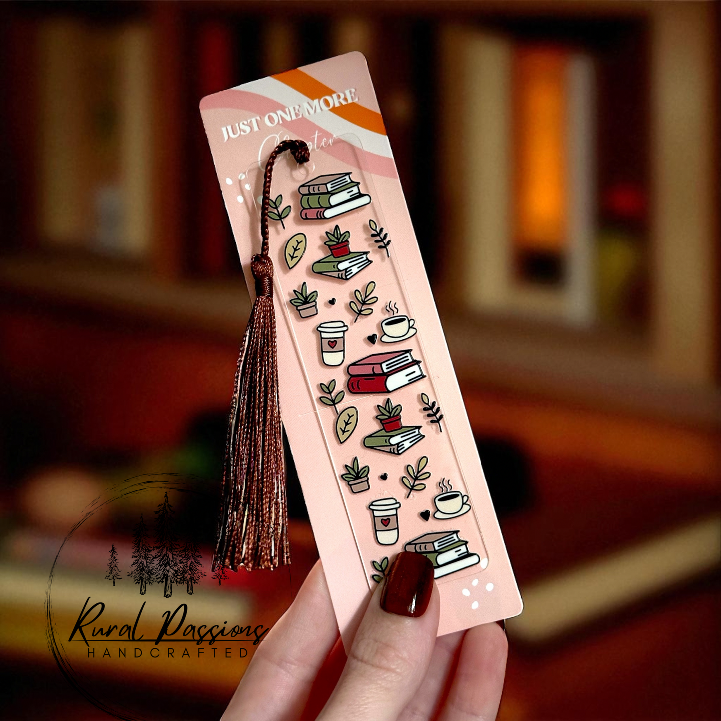 Books & Coffee Acrylic Bookmark