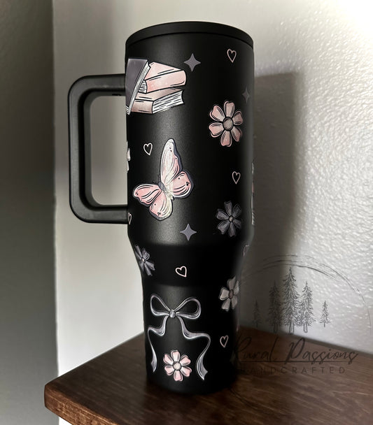 Books and Butterflies 40oz Sipper