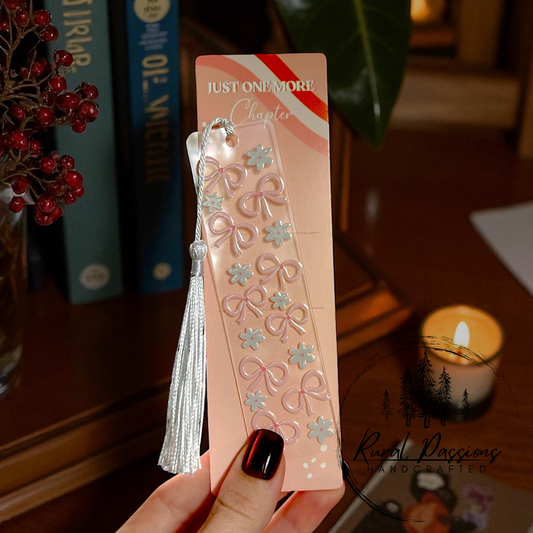Pink Bows Acrylic Bookmark