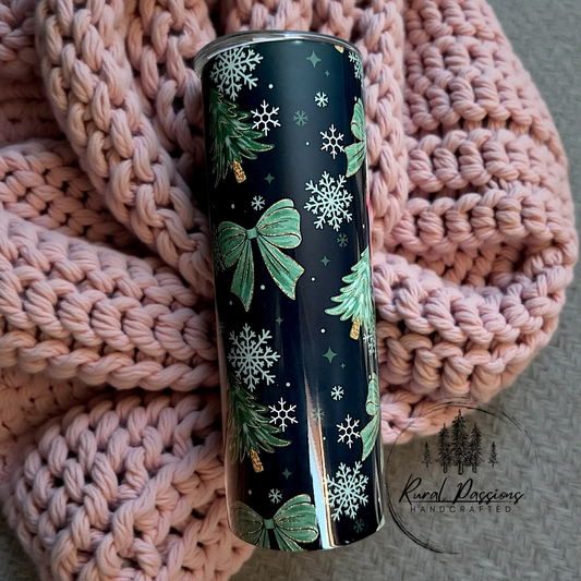 Winter Bows and Trees 20oz Stainless Steel