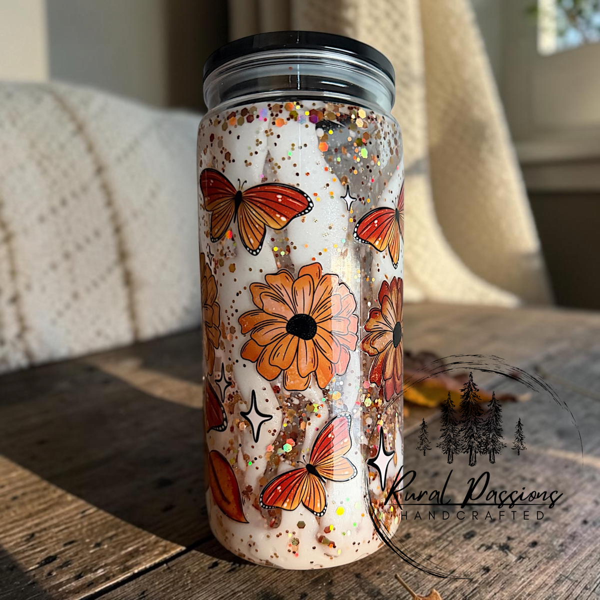 Fall Leaves Lava Acrylic Snow Globe