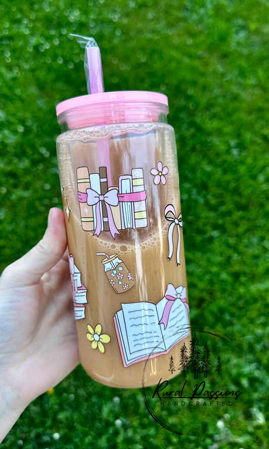 Books Iced Coffee Snow Globe 16oz