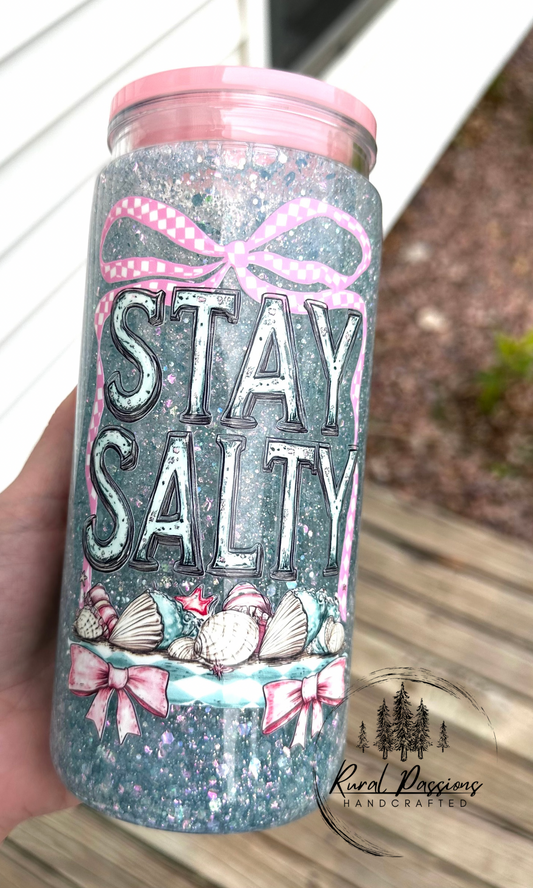 Stay Salty Acrylic Snow Globe 16oz