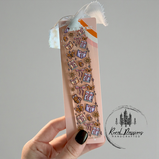 Checkered Books Acrylic Bookmark