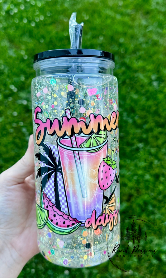 Summer Days Acrylic Snow Globe 16oz