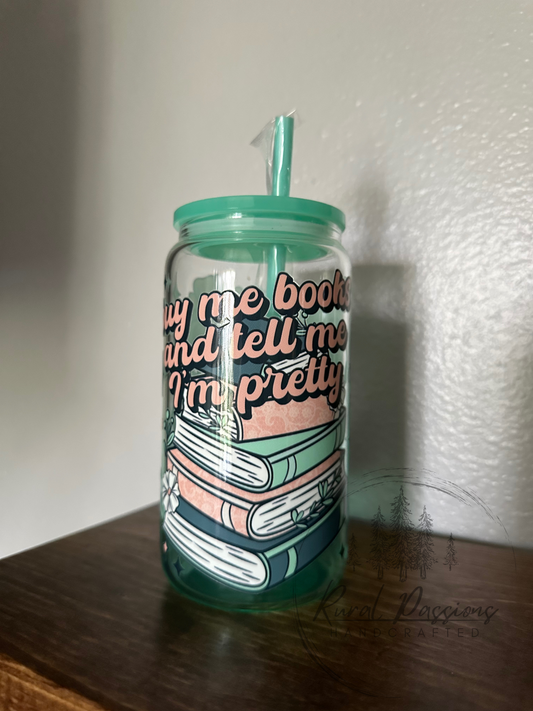 Buy Me Books 16oz Ombré Glass
