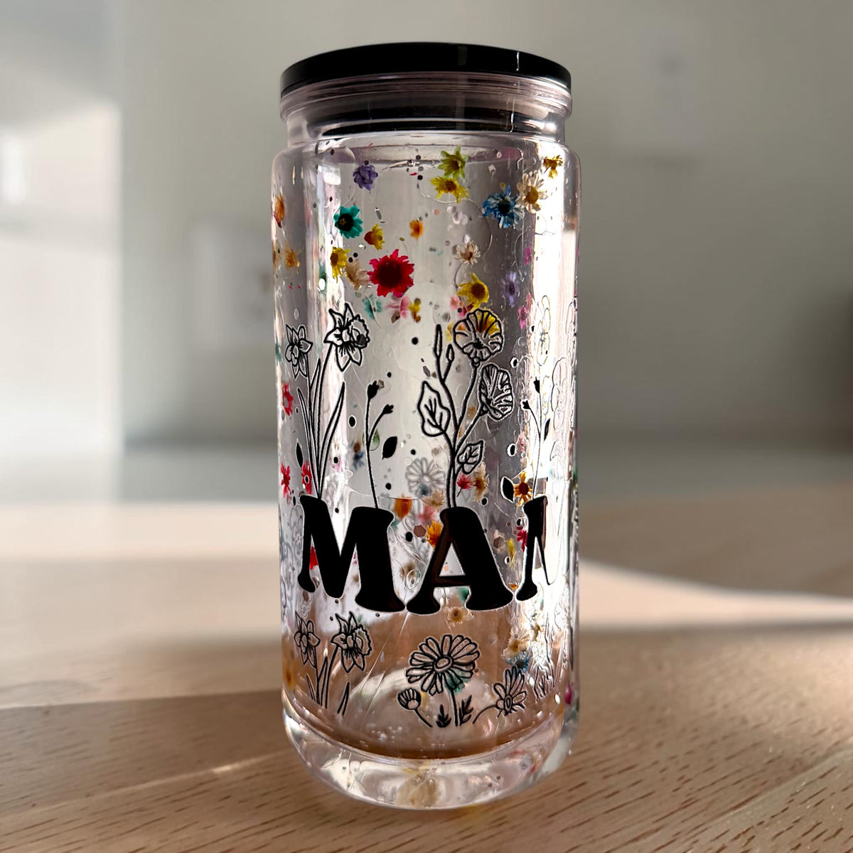 Mama Floral Acrylic Snow Globe