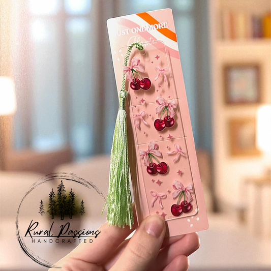 Cherries & Bows Acrylic Bookmark