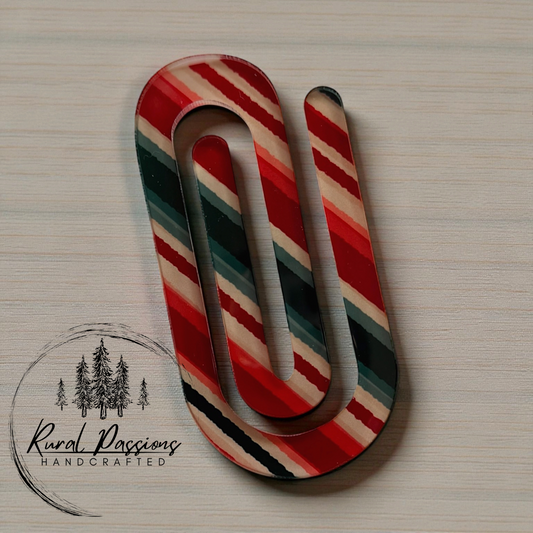 Red&Green Stripes Jumbo Paper Clip
