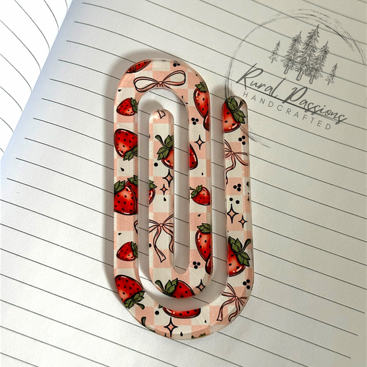 Stawberries and Bows Jumbo Paper Clip