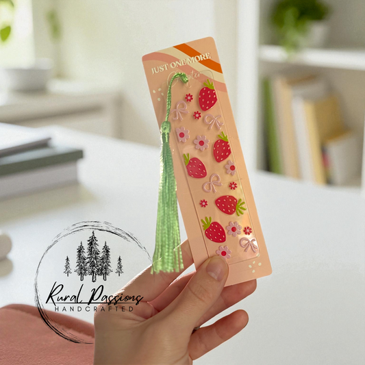 Strawberries Acrylic Bookmark