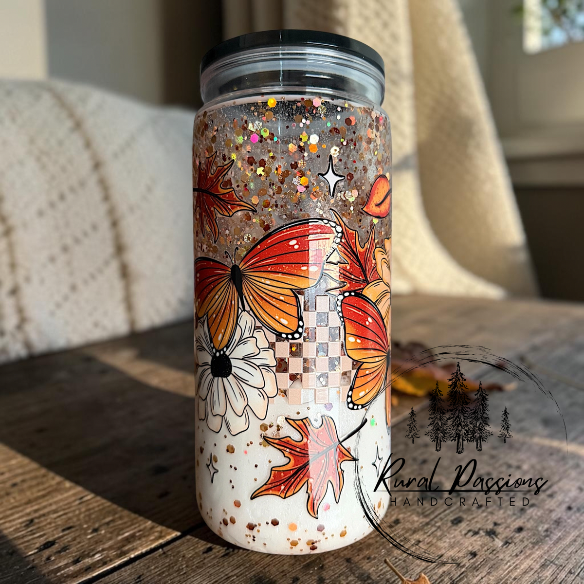 Fall Leaves Lava Acrylic Snow Globe