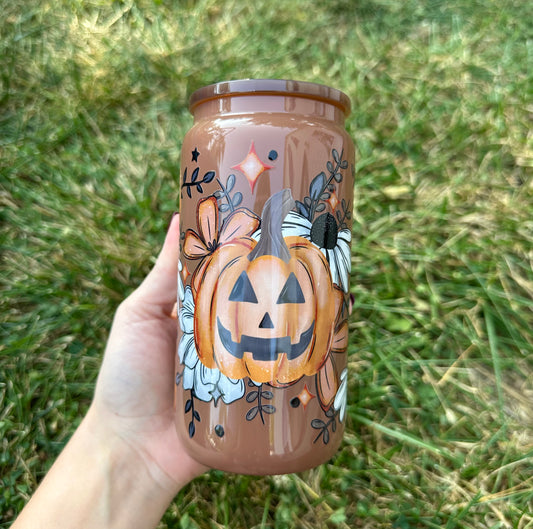 Pumpkin Floral 16oz