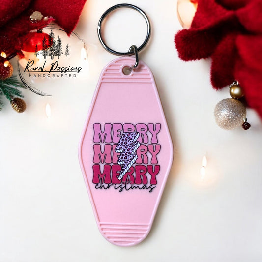 Merry Merry Merry Christmas Keychain