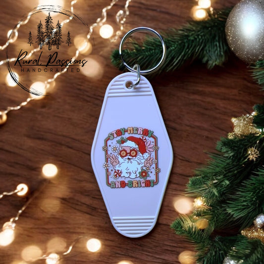 Merry and Bright Keychain