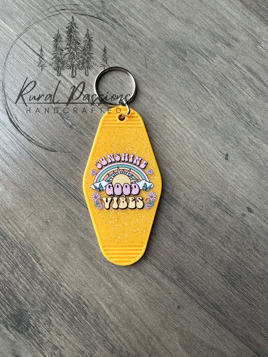 Sunshine Good Vibes Keychain